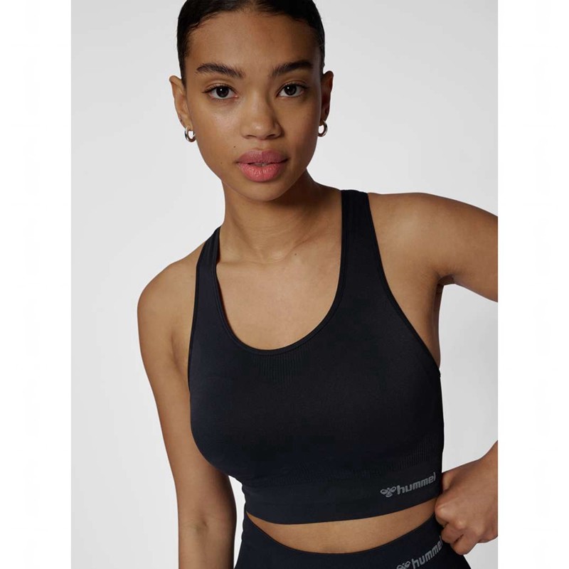 Hummel Tif Seamless Padded Sport BH Damen Schwarz | 811918-937