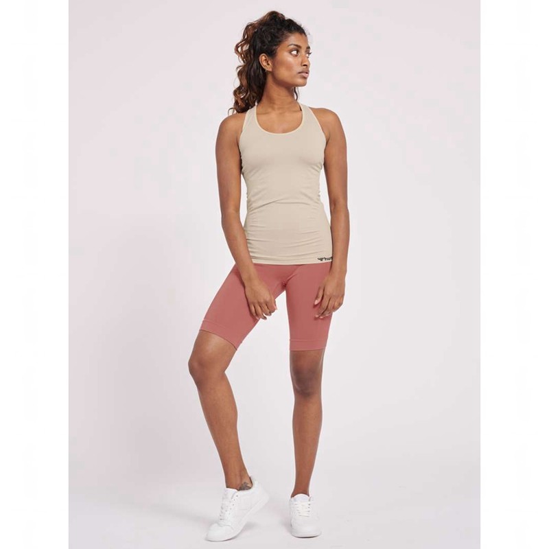 Hummel Tif Seamless Tanktop Damen Beige | 831325-746