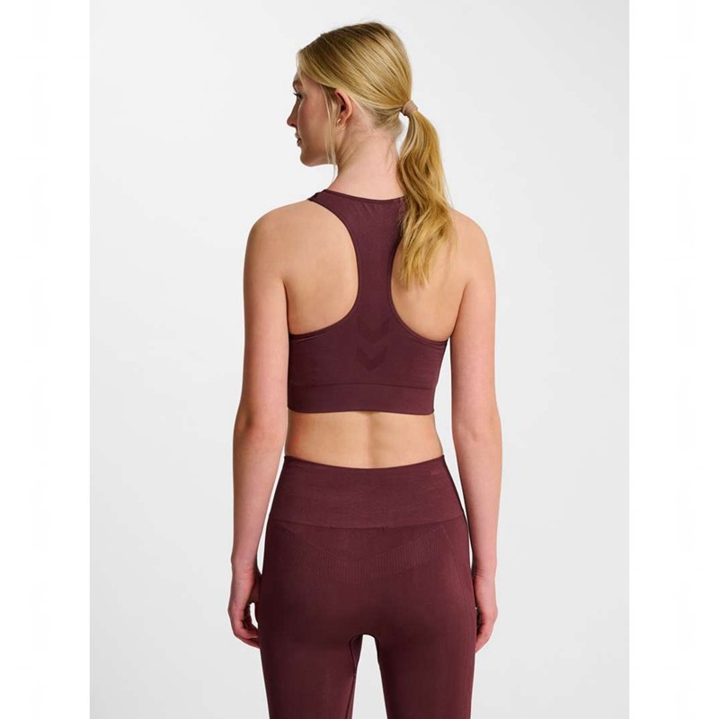 Hummel Tif Seamless Top Sport BH Damen Bordeaux | 035284-692