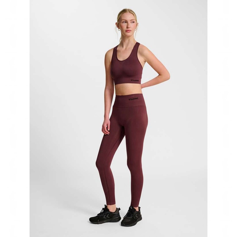 Hummel Tif Seamless Top Sport BH Damen Bordeaux | 035284-692