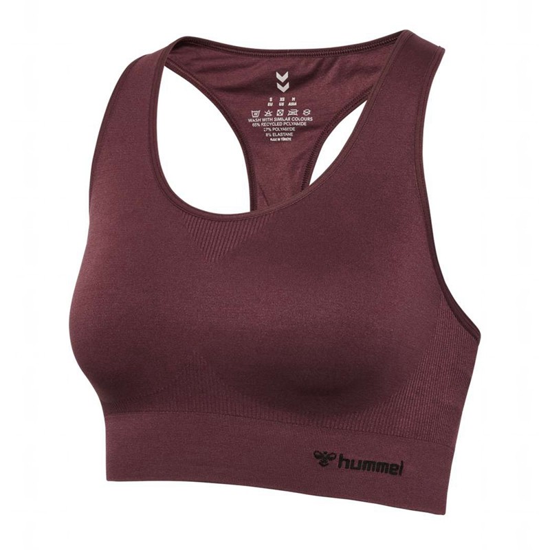 Hummel Tif Seamless Top Sport BH Damen Bordeaux | 035284-692