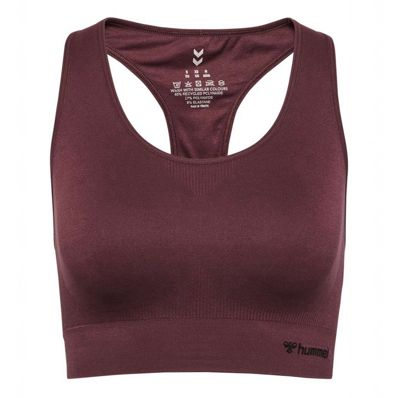 Hummel Tif Seamless Top Sport BH Damen Bordeaux | 035284-692