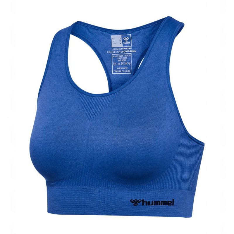 Hummel Tif Seamless Top Sport BH Damen Blau | 444452-769