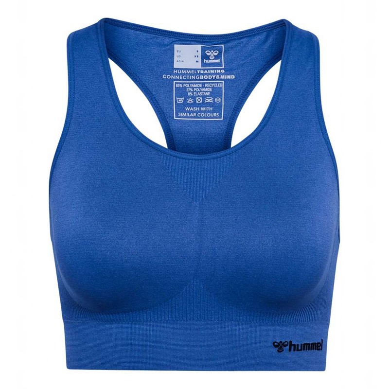 Hummel Tif Seamless Top Sport BH Damen Blau | 444452-769