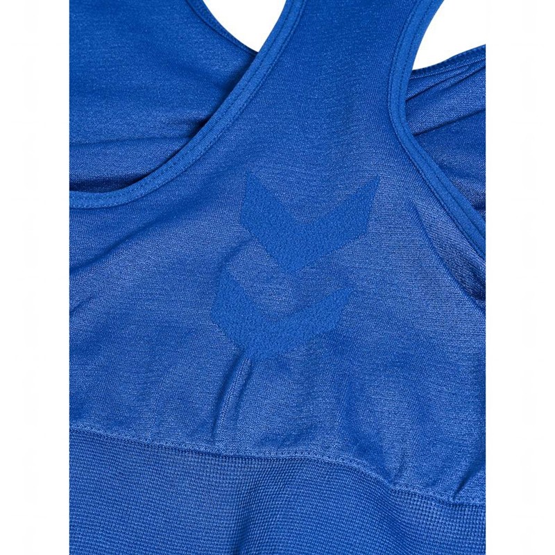 Hummel Tif Seamless Top Sport BH Damen Blau | 444452-769