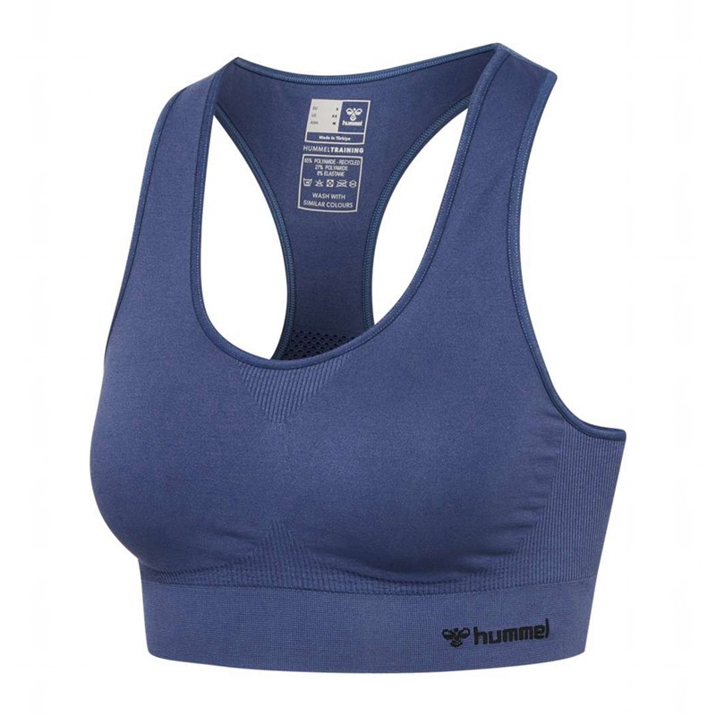 Hummel Tif Seamless Top Sport BH Damen Blau | 045791-343