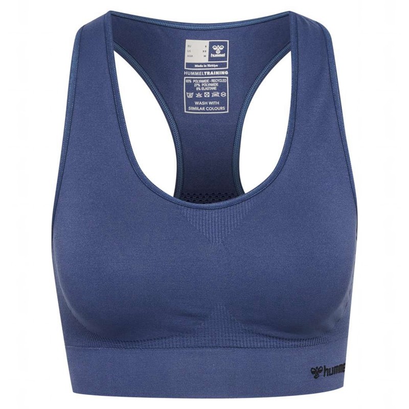 Hummel Tif Seamless Top Sport BH Damen Blau | 045791-343
