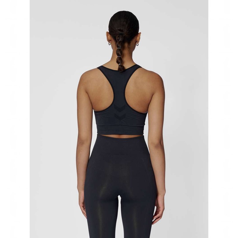 Hummel Tif Seamless Top Sport BH Damen Schwarz | 810830-033