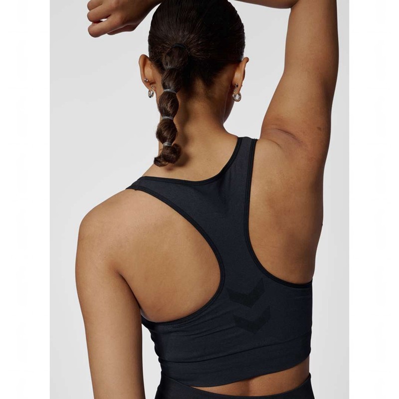 Hummel Tif Seamless Top Sport BH Damen Schwarz | 810830-033