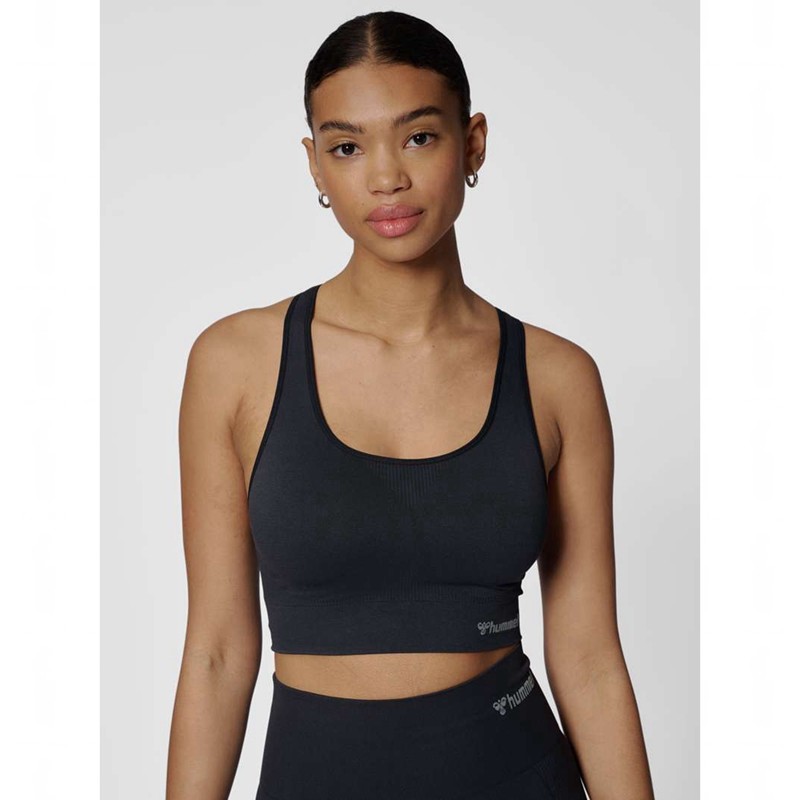 Hummel Tif Seamless Top Sport BH Damen Schwarz | 810830-033