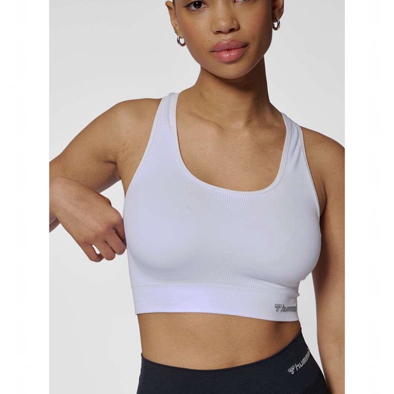 Hummel Tif Seamless Top Sport BH Damen Weiß | 642160-728
