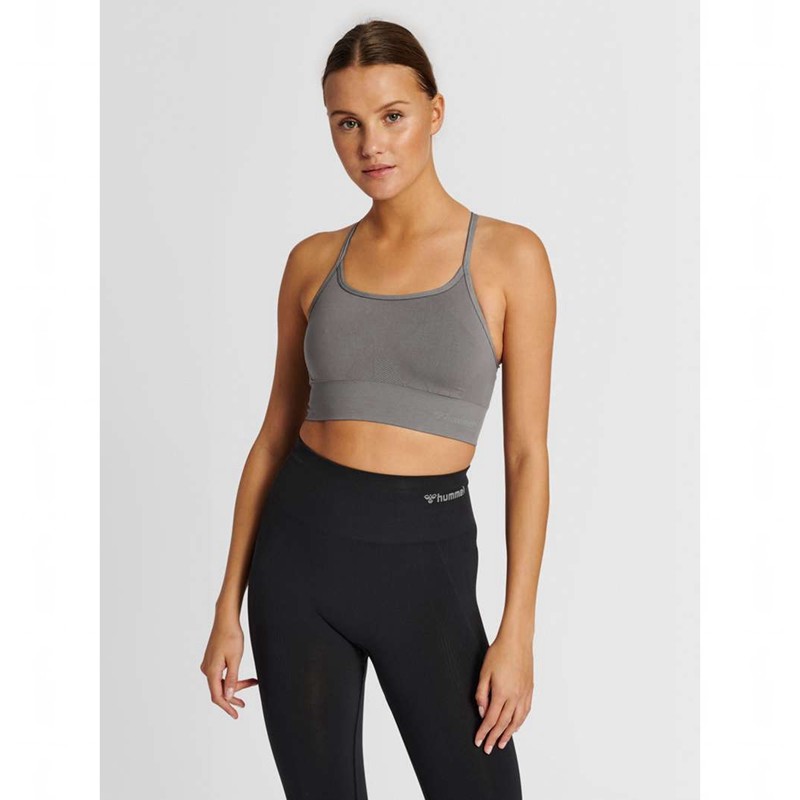 Hummel Tiffy Seamless Top Sport BH Damen Grau | 454561-716