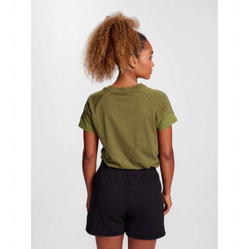 Hummel Travel S/S T-shirts Damen Olivgrün | 003745-051