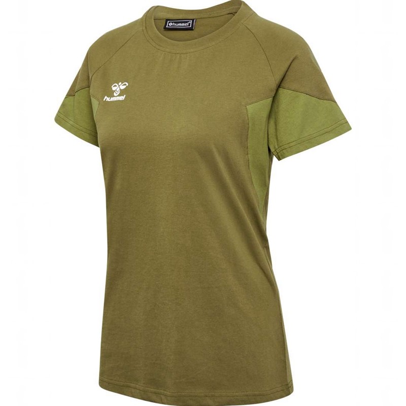 Hummel Travel S/S T-shirts Damen Olivgrün | 003745-051
