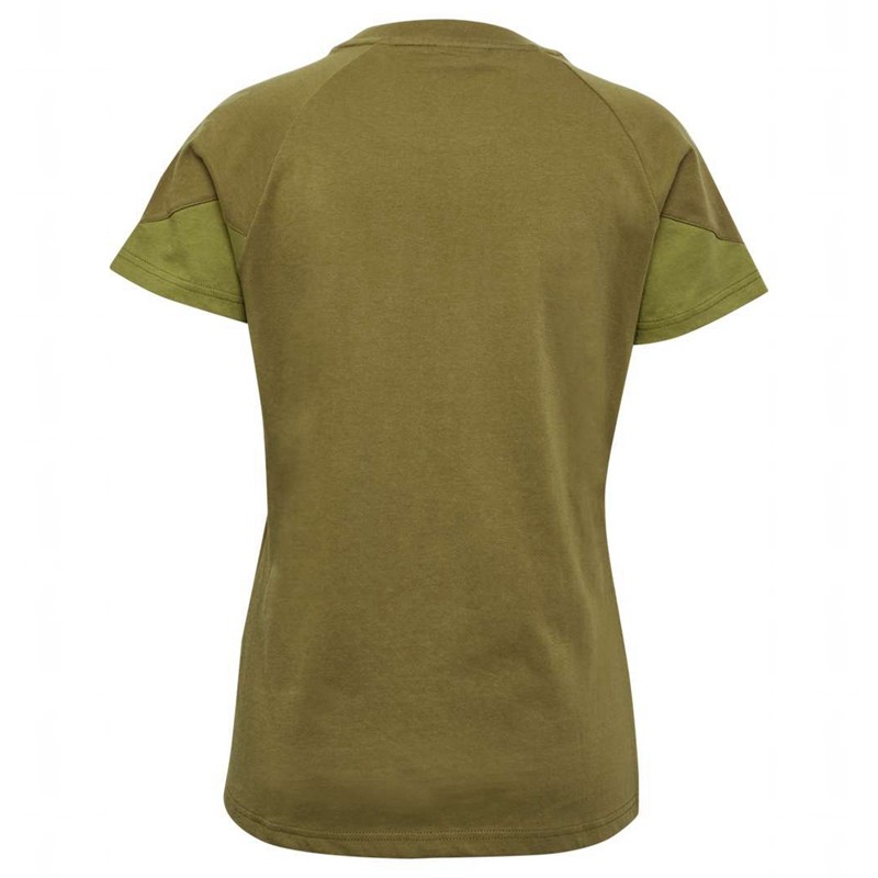 Hummel Travel S/S T-shirts Damen Olivgrün | 003745-051