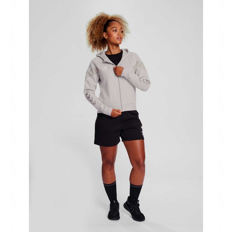 Hummel Travel Zip Hoodie Damen Grau | 219536-799