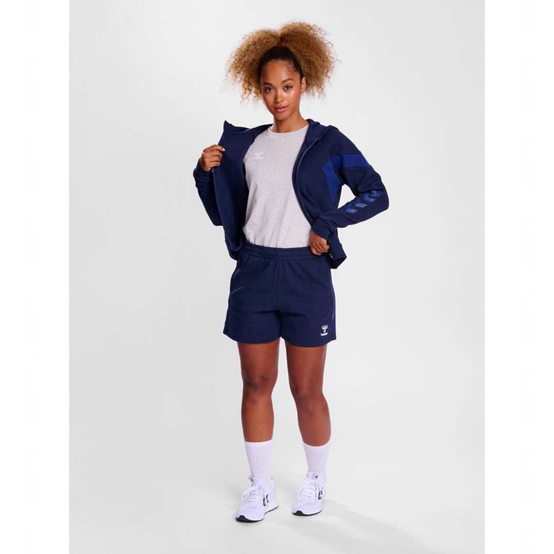 Hummel Travel Zip Hoodie Damen Navy | 380819-246