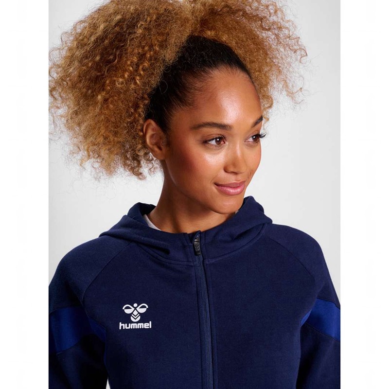 Hummel Travel Zip Hoodie Damen Navy | 380819-246