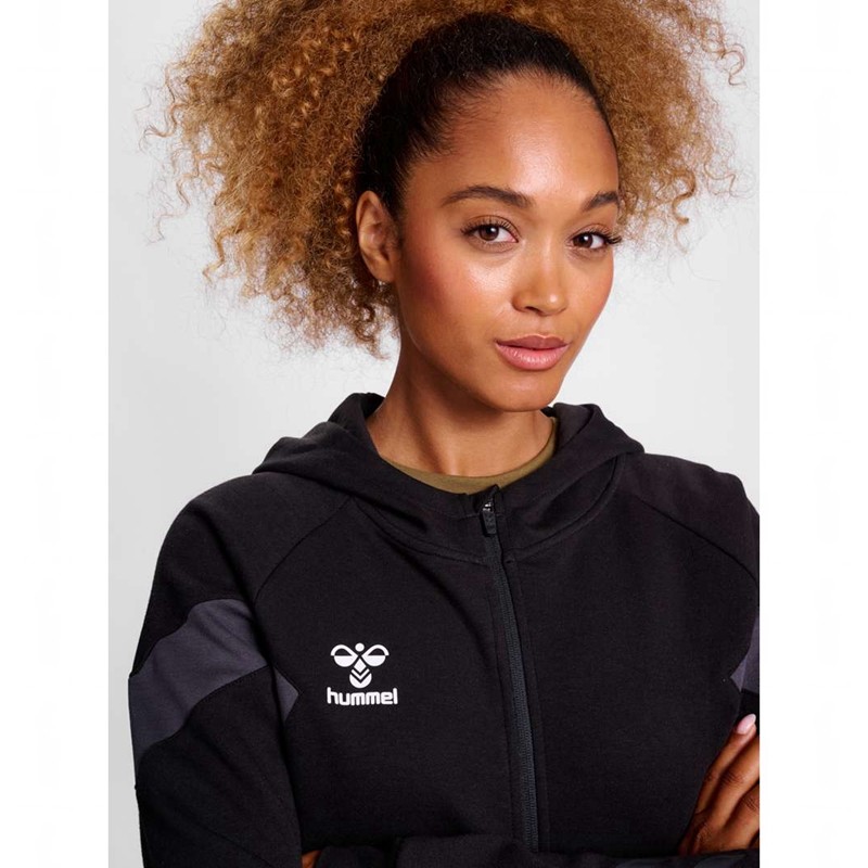 Hummel Travel Zip Hoodie Damen Schwarz | 317756-914