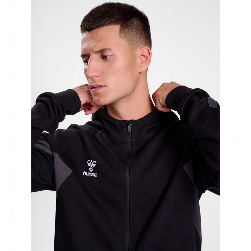 Hummel Travel Zip Hoodie Herren Schwarz | 804106-546