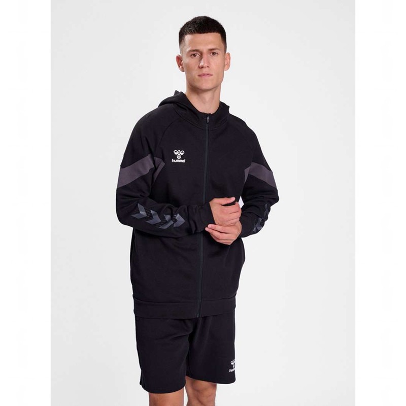 Hummel Travel Zip Hoodie Herren Schwarz | 804106-546