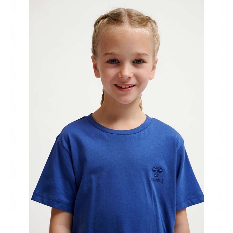 Hummel Trelle S/S T-shirts Kinder Blau | 514145-852