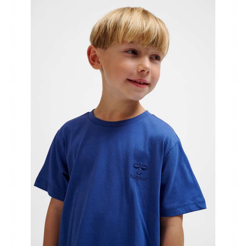 Hummel Trelle S/S T-shirts Kinder Blau | 514145-852