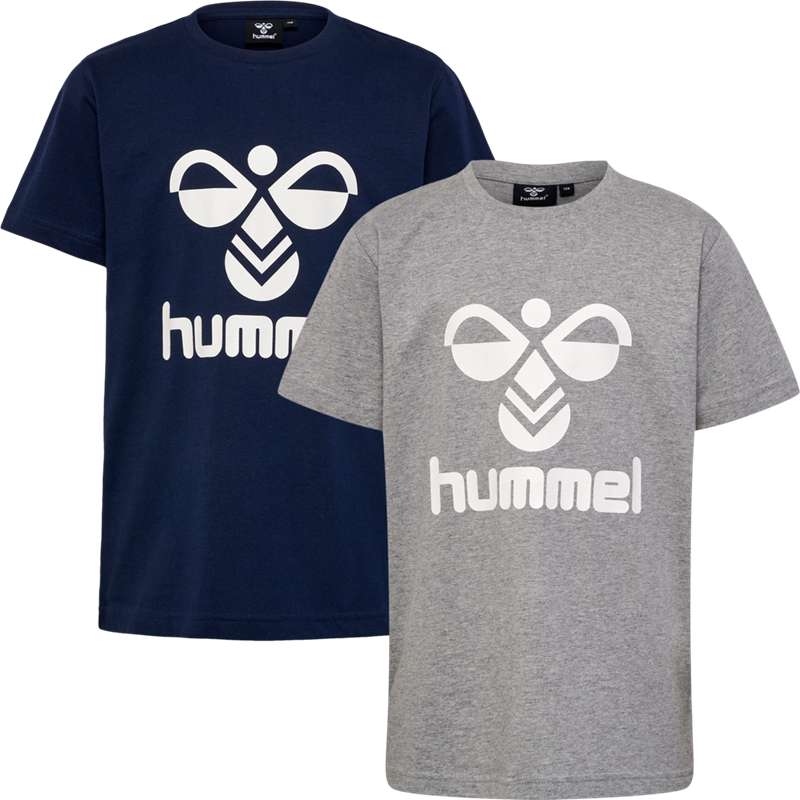 Hummel Tres S/S 2-pk T-shirts Kinder Schwarz | 718659-622