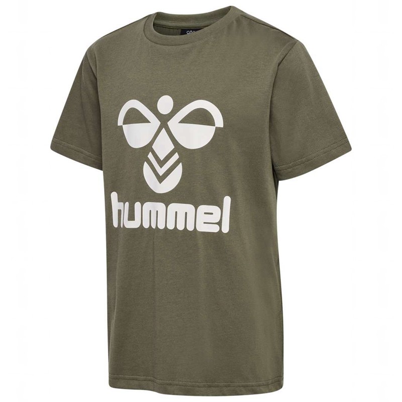 Hummel Tres S/S Sweatshirt Kinder Olivgrün | 298972-140