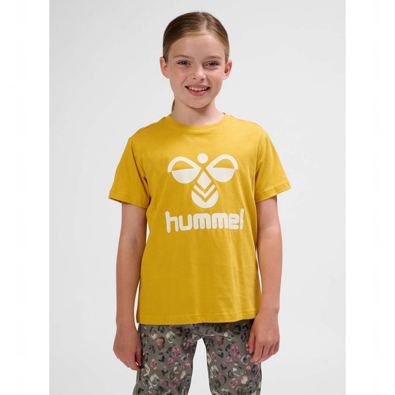 Hummel Tres S/S T-shirts Kinder Gelb | 112012-814
