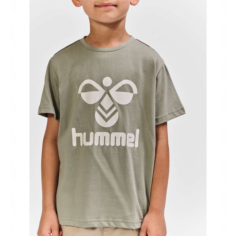 Hummel Tres S/S T-shirts Kinder Grau | 800142-519