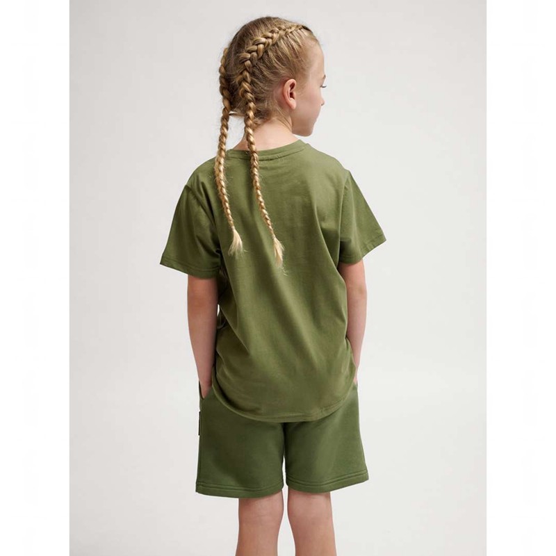 Hummel Tres S/S T-shirts Kinder Olivgrün | 509120-422