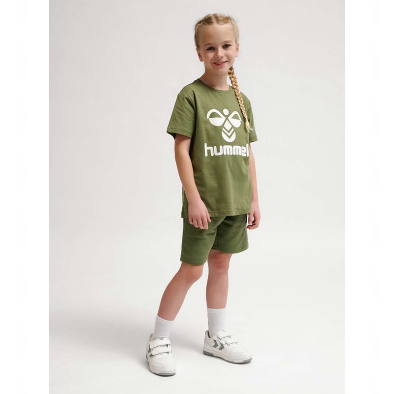 Hummel Tres S/S T-shirts Kinder Olivgrün | 509120-422