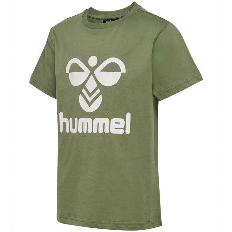 Hummel Tres S/S T-shirts Kinder Olivgrün | 509120-422
