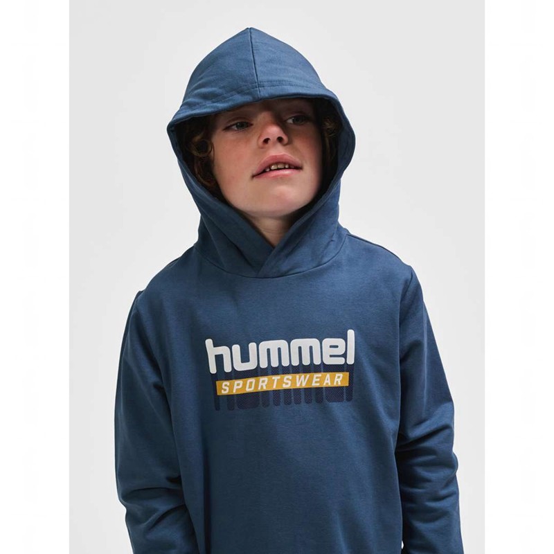 Hummel Tukas Hoodie Kinder Blau | 432858-582