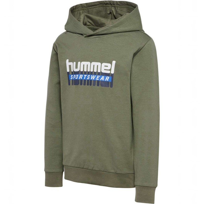 Hummel Tukas Hoodie Kinder Olivgrün | 597351-999