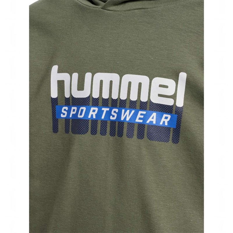 Hummel Tukas Hoodie Kinder Olivgrün | 597351-999
