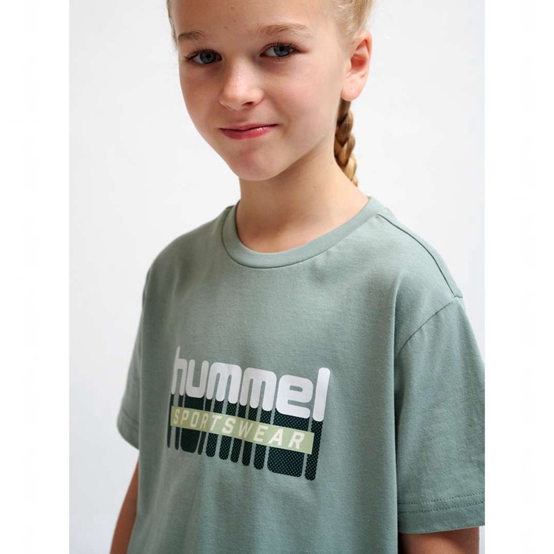 Hummel Tukas S/S 2-pack Hose Kinder Grün | 422648-991