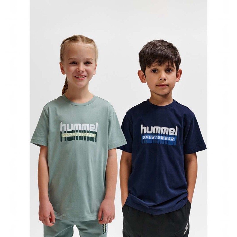 Hummel Tukas S/S 2-pack Hose Kinder Grün | 422648-991