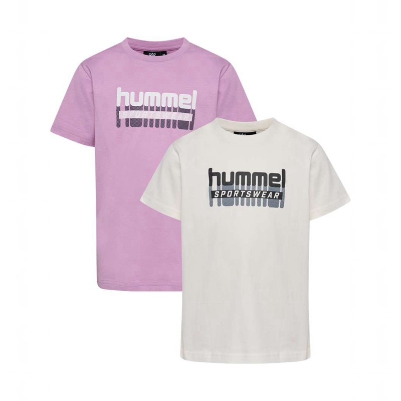 Hummel Tukas S/S 2-pack T-shirts Kinder Rosa | 297584-191
