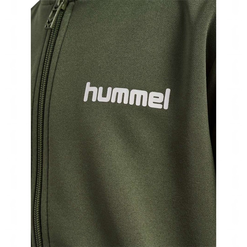 Hummel Tukas Trainingsanzug Kinder Olivgrün | 606713-538