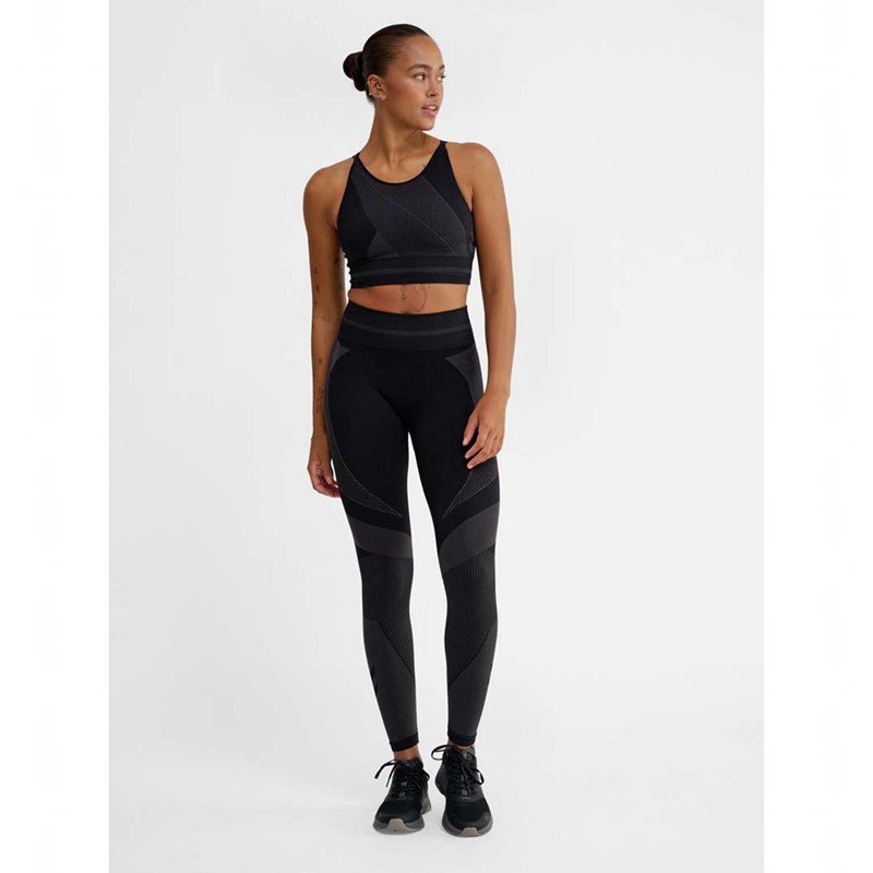 Hummel Unity Seamless Mid Waist Sneakers Damen Schwarz | 151220-418