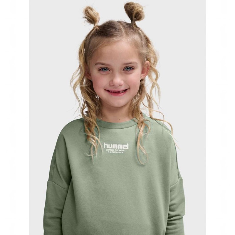 Hummel Zippi L/S Kleid Kinder Grün | 040137-912