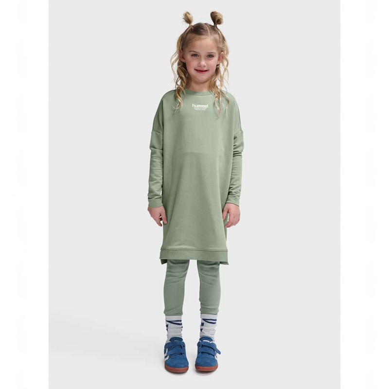 Hummel Zippi L/S Kleid Kinder Grün | 040137-912