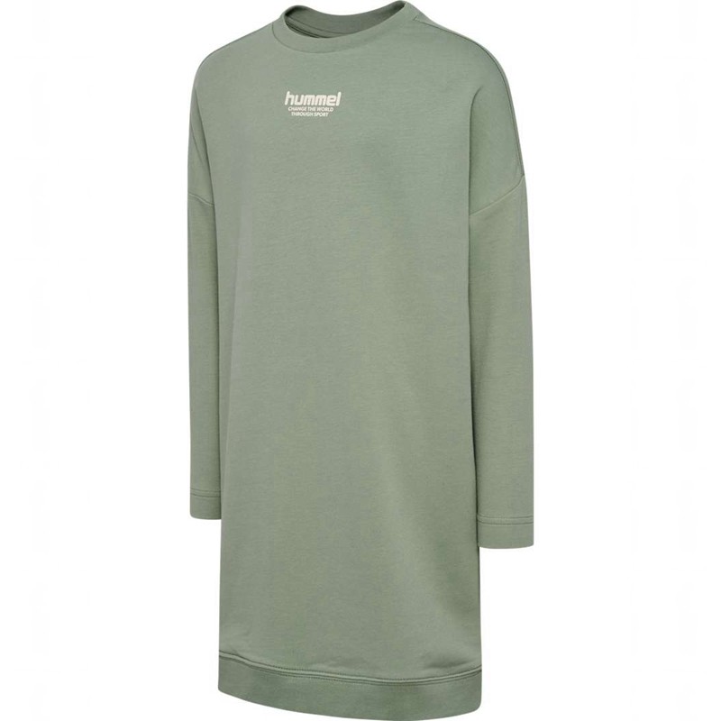 Hummel Zippi L/S Kleid Kinder Grün | 040137-912