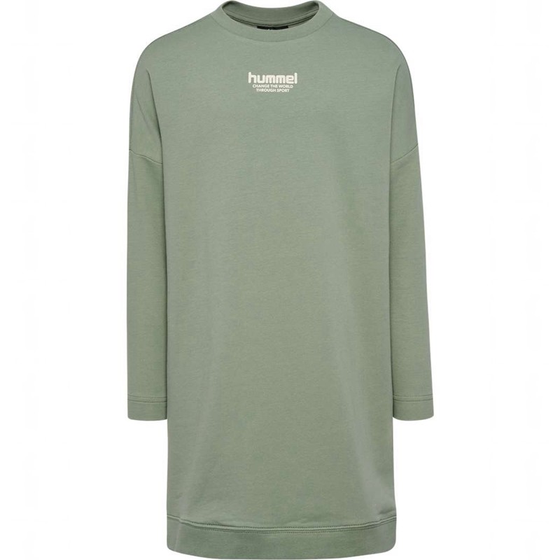 Hummel Zippi L/S Kleid Kinder Grün | 040137-912
