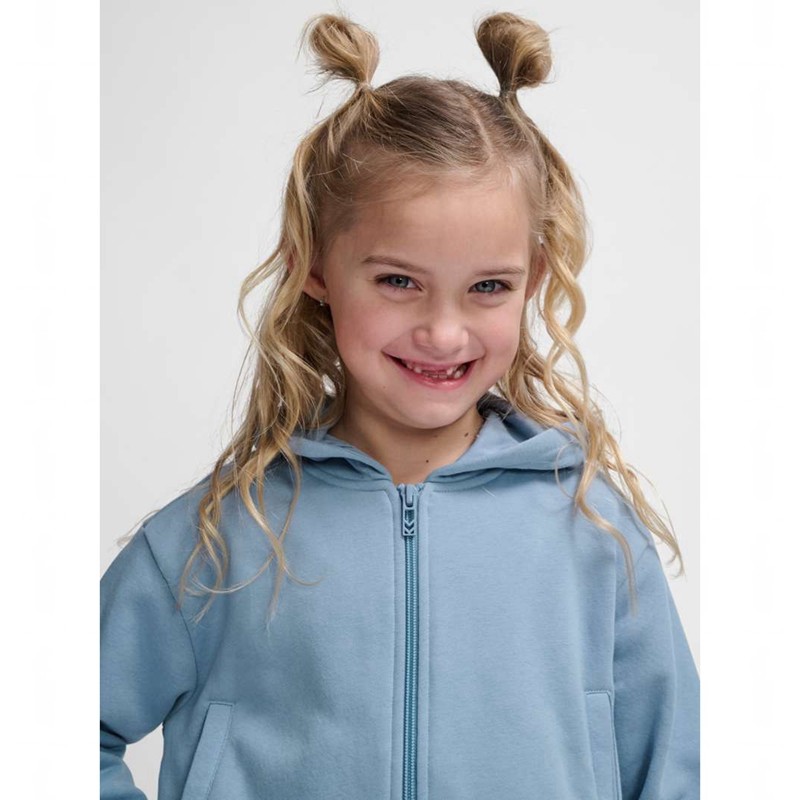 Hummel Zippi Zip Hoodie Kinder Blau | 140898-052