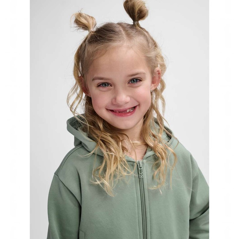 Hummel Zippi Zip Hoodie Kinder Grün | 373352-078
