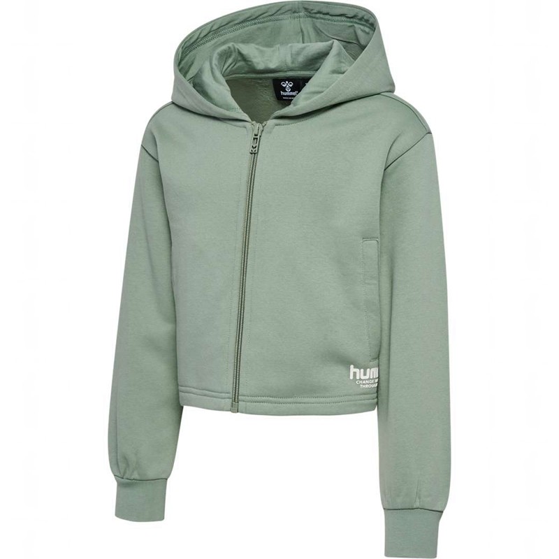Hummel Zippi Zip Hoodie Kinder Grün | 373352-078