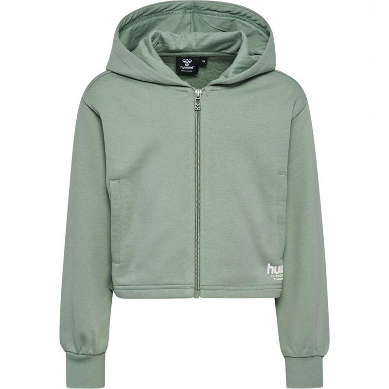 Hummel Zippi Zip Hoodie Kinder Grün | 373352-078